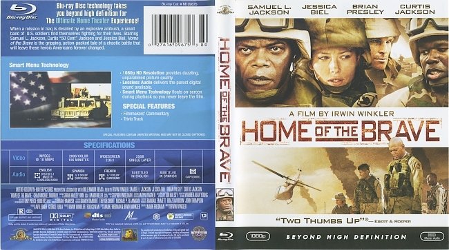 Home Of The Brave (2006) Blu-Ray Cover & Label 