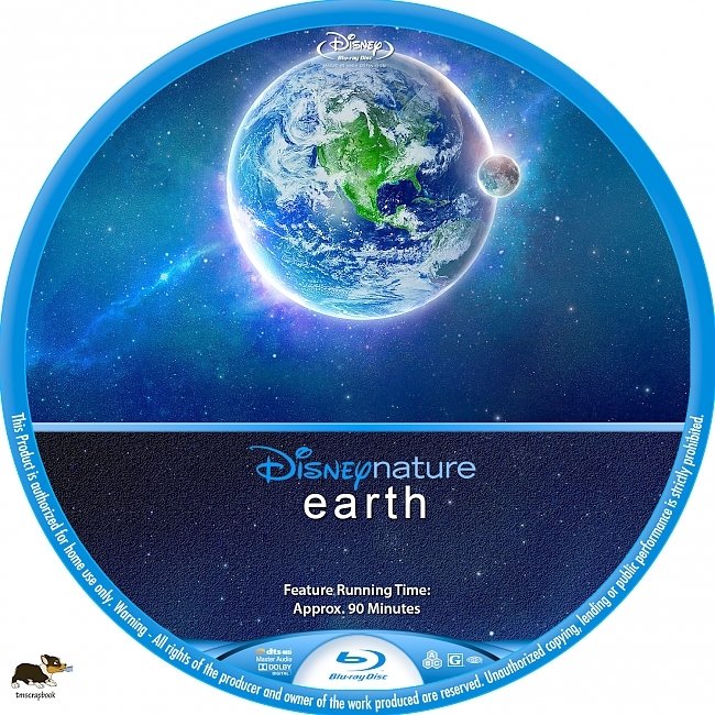 Earth (2007) R1 Custom Blu-Ray Label 