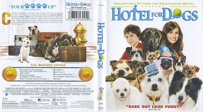 Hotel For Dogs (2009) Blu-Ray Cover & Label 