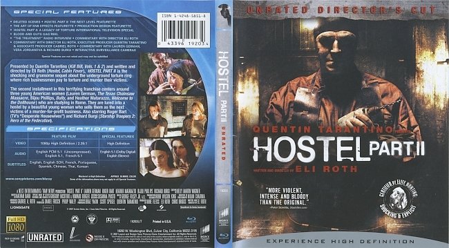 Hostel: Part II (2007) Blu-Ray Cover & Label 