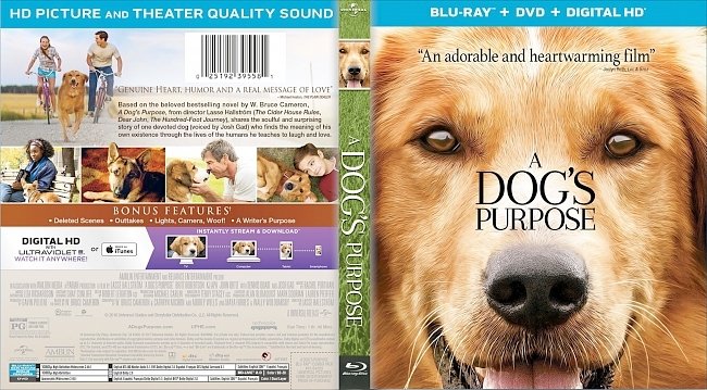 A Dog's Purpose (2017) Blu-Ray Cover 