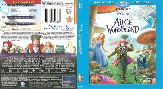 Alice in Wonderland (2010) Blu-Ray Cover 