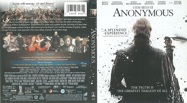 Anonymous (2011) Blu-Ray Cover 