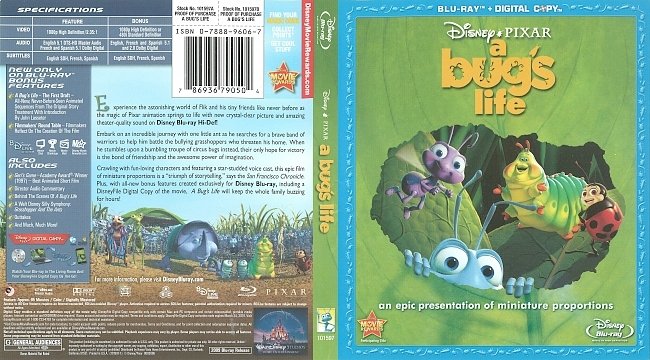 A Bug's Life (1998) Blu-Ray Cover 