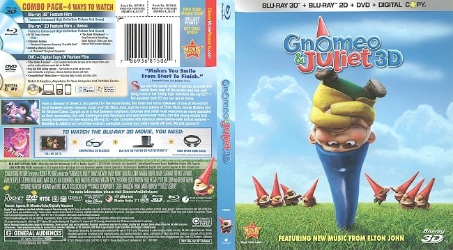Gnomeo and Juliet (2011) Blu-Ray Cover 