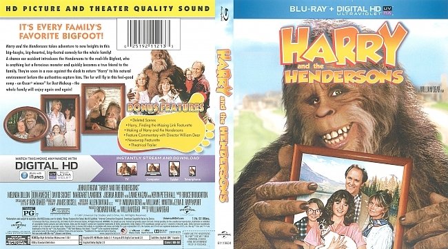 Harry and the Hendersons (1987) Blu-Ray Cover 