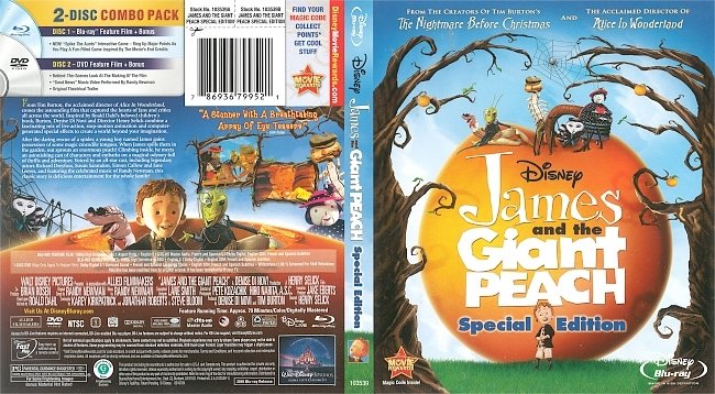 James and the Giant Peach (1996) Blu-Ray Cover 