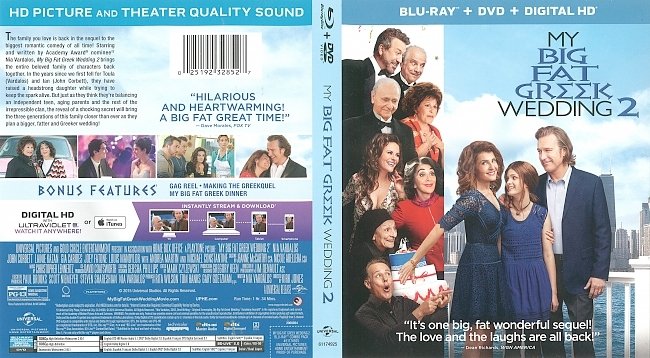 My Big Fat Greek Wedding 2 (2016) Blu-Ray Cover 