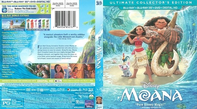Moana (2016) Blu-Ray Cover 