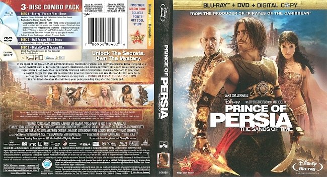 Prince of Persia: The Sands of Time (2010) Blu-Ray Cover 