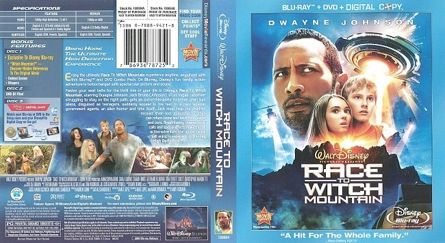 Race to Witch Mountain (2009) Blu-Ray Cover 