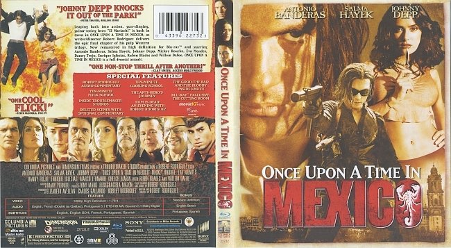 Once Upon A Time In Mexico (2003) Blu-Ray Cover & Label 
