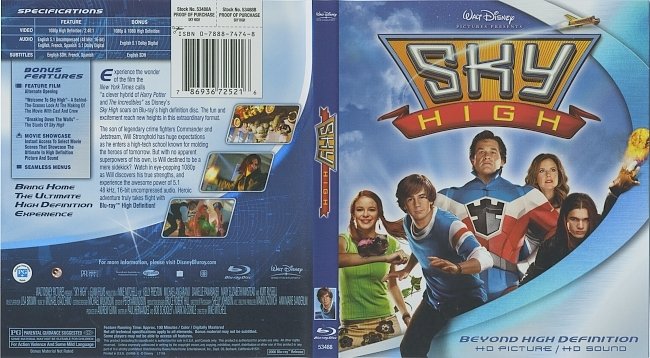 Sky High (2005) Blu-Ray Cover & Label 