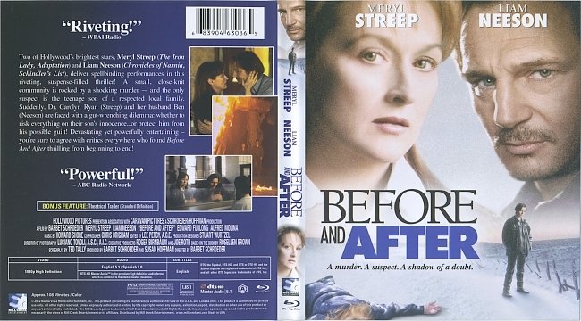 Before And After (1996) Blu-Ray Cover & Label 