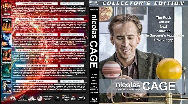 Nicolas Cage 6-Movie Collection (1996-2011) R1 Custom Blu-Ray Cover 