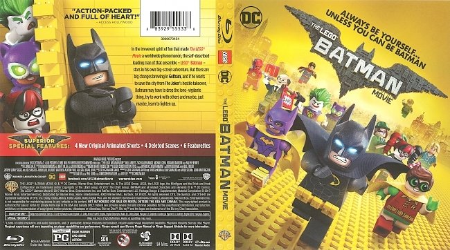 The Lego Batman Movie (2017) Blu-Ray Cover 