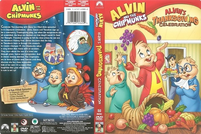 Alvin and the Chipmunks Alvin's Thanksgiving Celebration (2008) R1 DVD Cover 