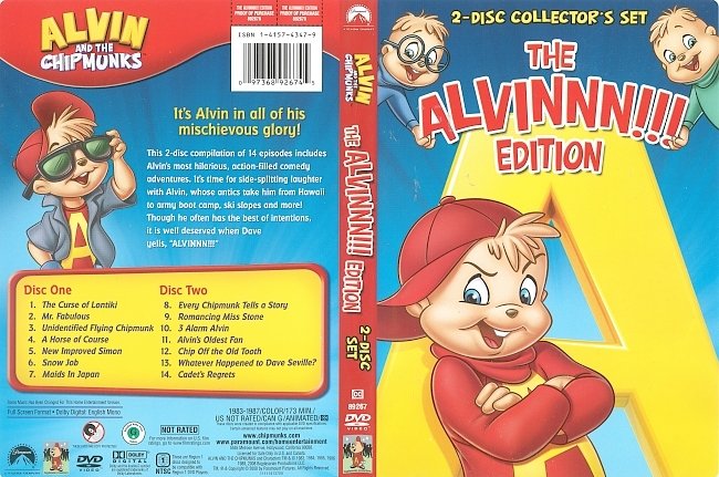 Alvin and the Chipmunks Alvinnn Edition (2008) R1 DVD Cover 