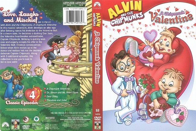 Alvin and the Chipmunks A Chipmunk Valentine (2009) R1 DVD Cover 