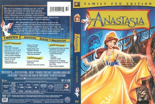 Anastasia Family Fun Edition (2005) R1 DVD Cover 