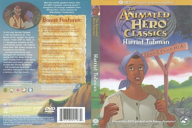 Animated Hero Classics Harriet Tubman (2005) R1 DVD Cover 