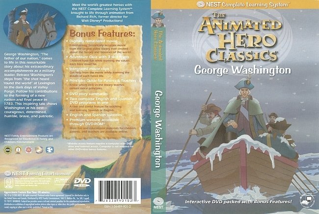 Animated Hero Classics George Washington (2005) R1 DVD Cover 