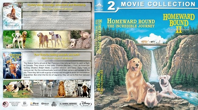 Homeward Bound Double Feature (1993-1996) R1 Custom Blu-Ray Cover 