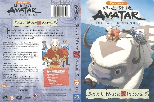 Avatar, the Last Airbender: Book 1: Water Volume 5 (2006) R1 Cover 