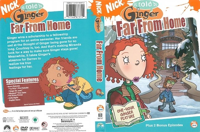 As Told By Ginger: Far From Home (2005) R1 DVD Cover 