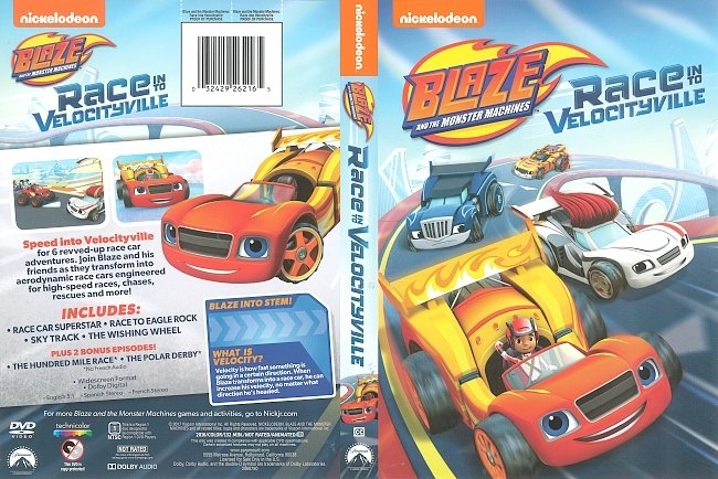 Blaze and the Monster Machines: Race into Velocityville (2016) R1 DVD Cover 