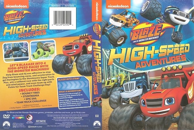 Blaze and the Monster Machines: High-Speed Adventures  R1 DVD Cover 