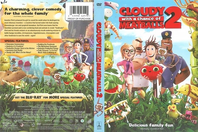 Cloudy with a Chance of Meatballs 2  R1 DVD Cover 