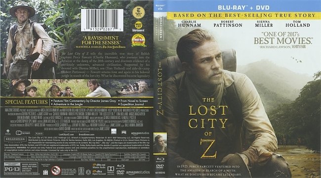 The Lost City Of Z (2016) Blu-Ray Cover & Labels 
