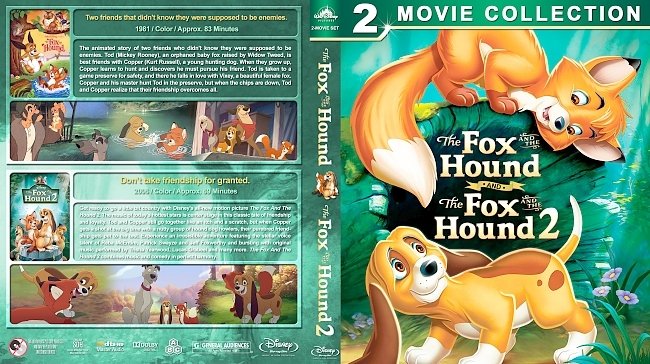 The Fox and the Hound Double Feature (1981-2006) R1 Custom Blu-Ray Cover 