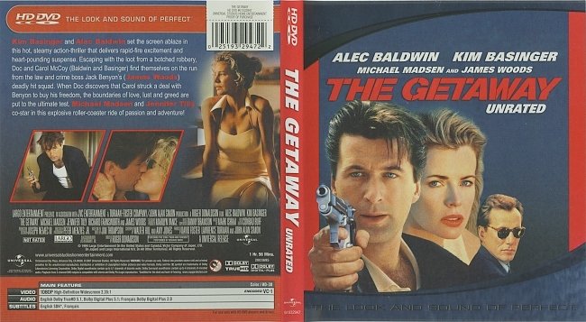 The Getaway (1994) R1 HD DVD Cover & Label 