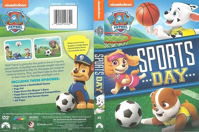 Paw Patrol: Sports Day (2016) R1 DVD Cover 