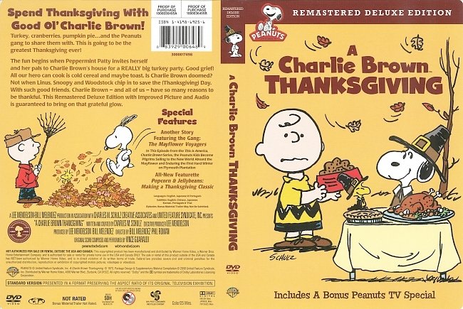 A Charlie Brown Thanksgiving (2008) R1 DVD Cover 