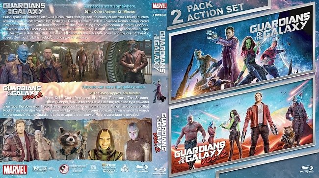 Guardians of the Galaxy Double Feature (-2017) R1 Custom Blu-Ray Cover 
