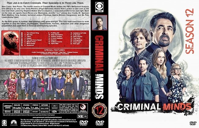 Criminal Minds – Season 12 (2017) Cover & Labels 