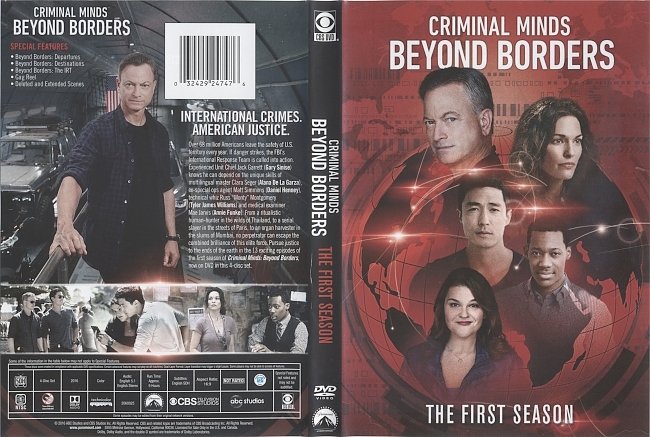 Criminal Minds – Beyond Borders: The First Season (2016) R1 DVD Cover & Labels 