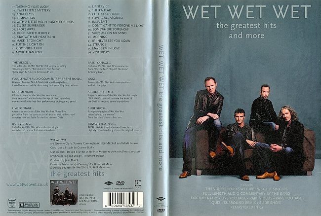 dvd cover Wet Wet Wet â€“ The Greatest Hits and more (2004) Cover