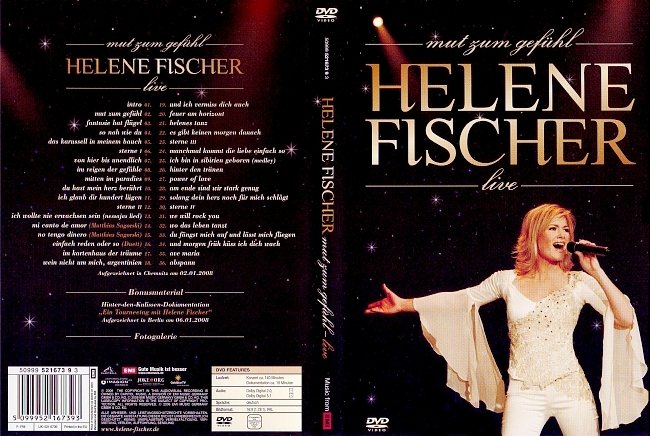 dvd cover Helene Fischer â€“ Mut zum GefÃ¼hl LIVE (2006) R2 German
