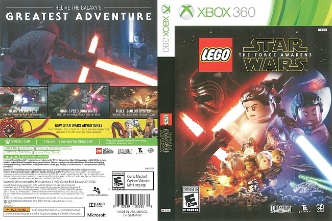 dvd cover Lego Star Wars: The Force Awakens (2016) Xbox 360 Cover