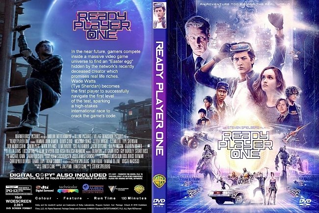 Ready Player One (2018) R1 CUSTOM DVD Cover & Label 