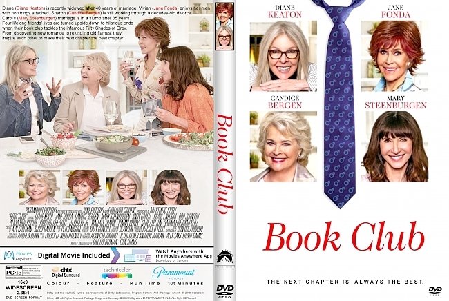 dvd cover Book Club (2018) R1 CUSTOM DVD Cover & Label