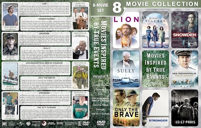 Movies Inspired by True Events – Volume 3 (2016-2018) R1 Custom DVD Cover 