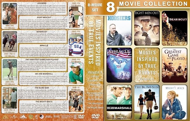 dvd cover Movies Inspired by True Events â€“ Volume 4 (1986-2009) R1 Custom DVD Cover