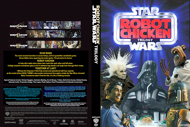 Robot Chicken Star Wars Trilogy R1 DVD Custom Cover 