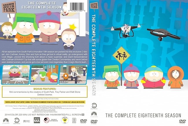 South Park – Season 18 (2014) R1 Custom DVD Cover 