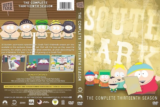 South Park – Season 13 (2009) R1 Custom DVD Cover 